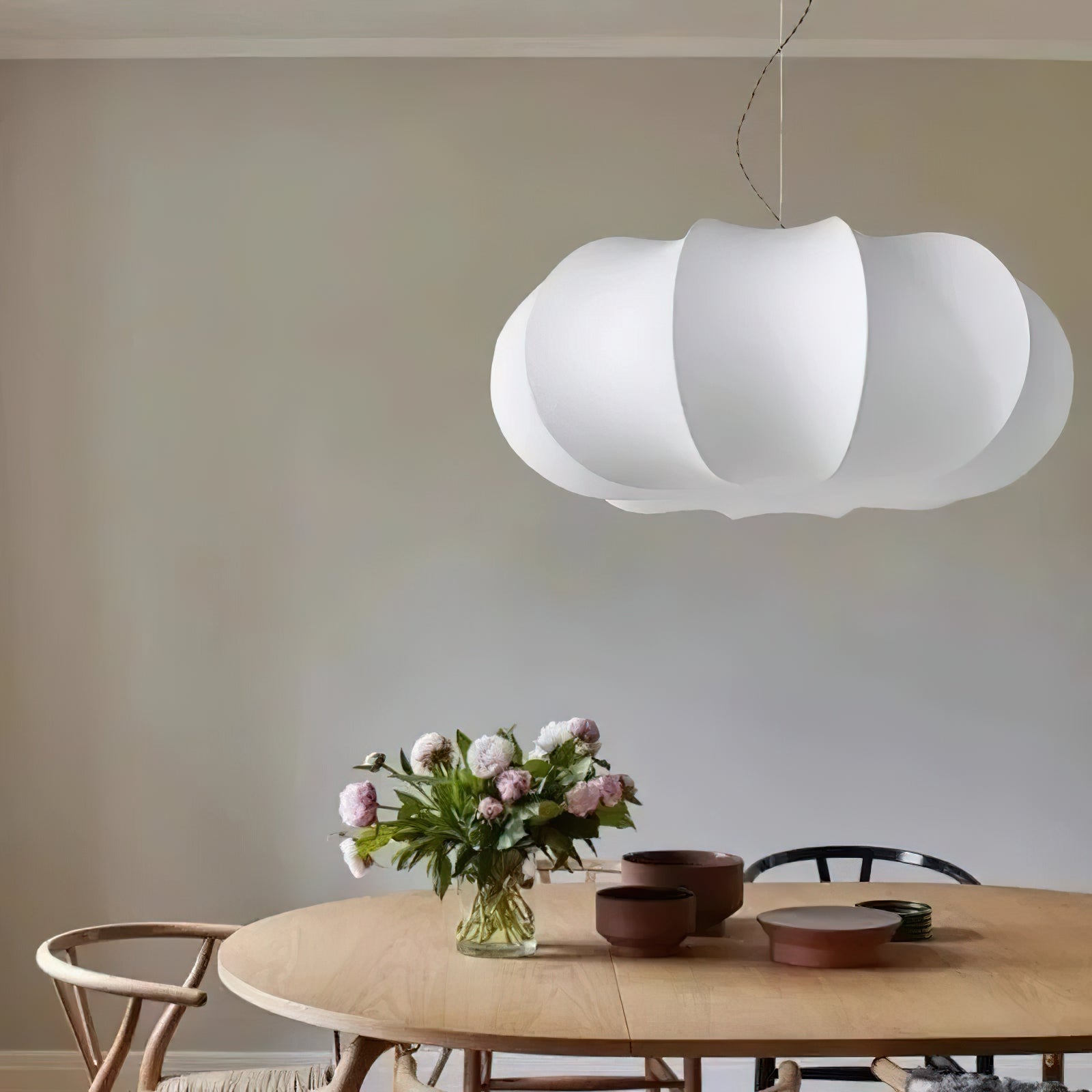 Kiyo Pumpkin Pendant Light Silk