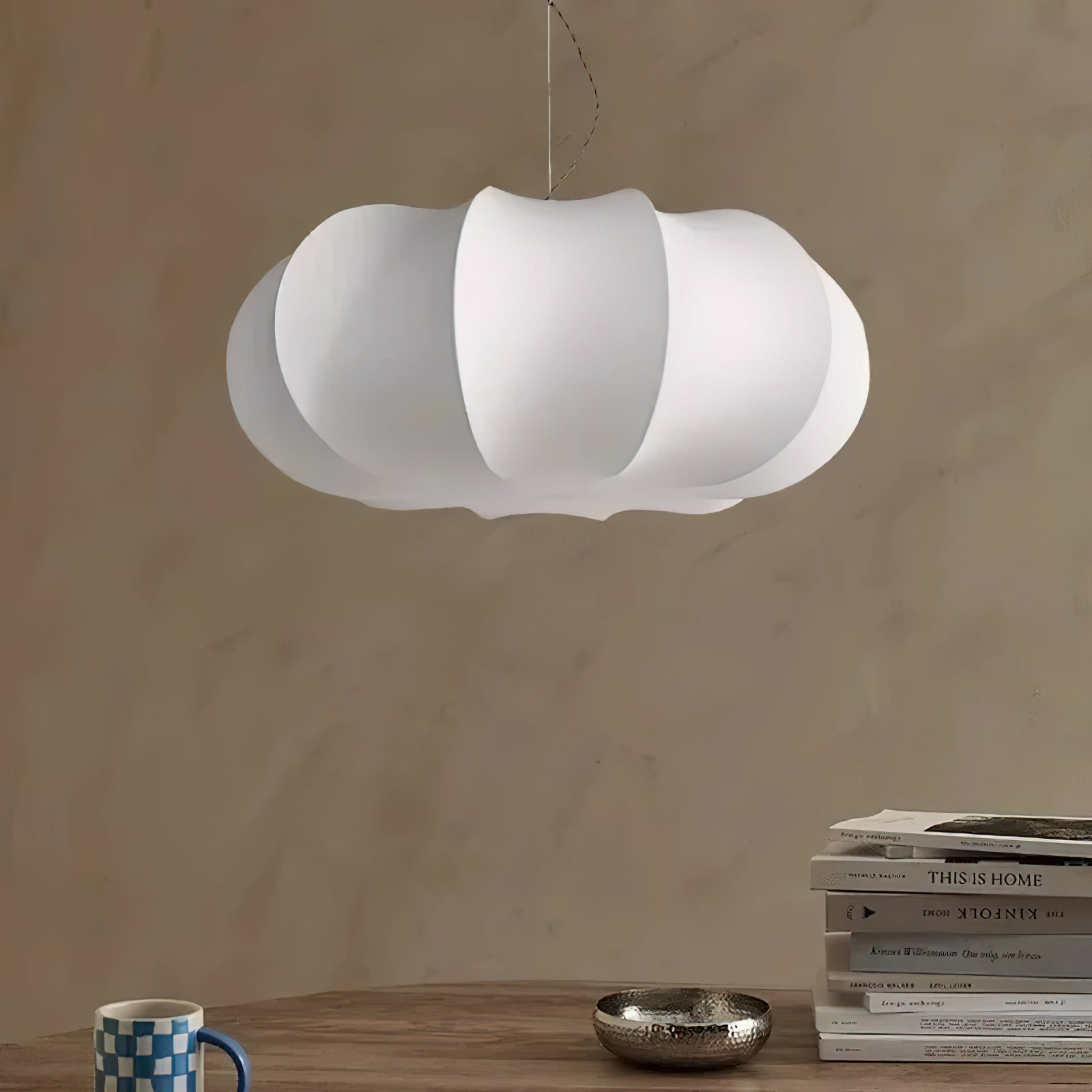 Kiyo Pumpkin Pendant Light Silk