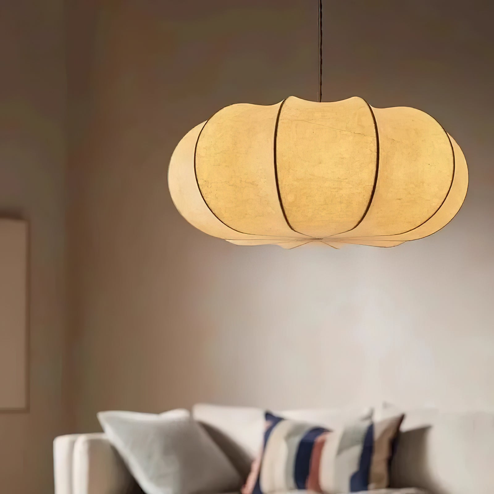 Kiyo Pumpkin Pendant Light Silk