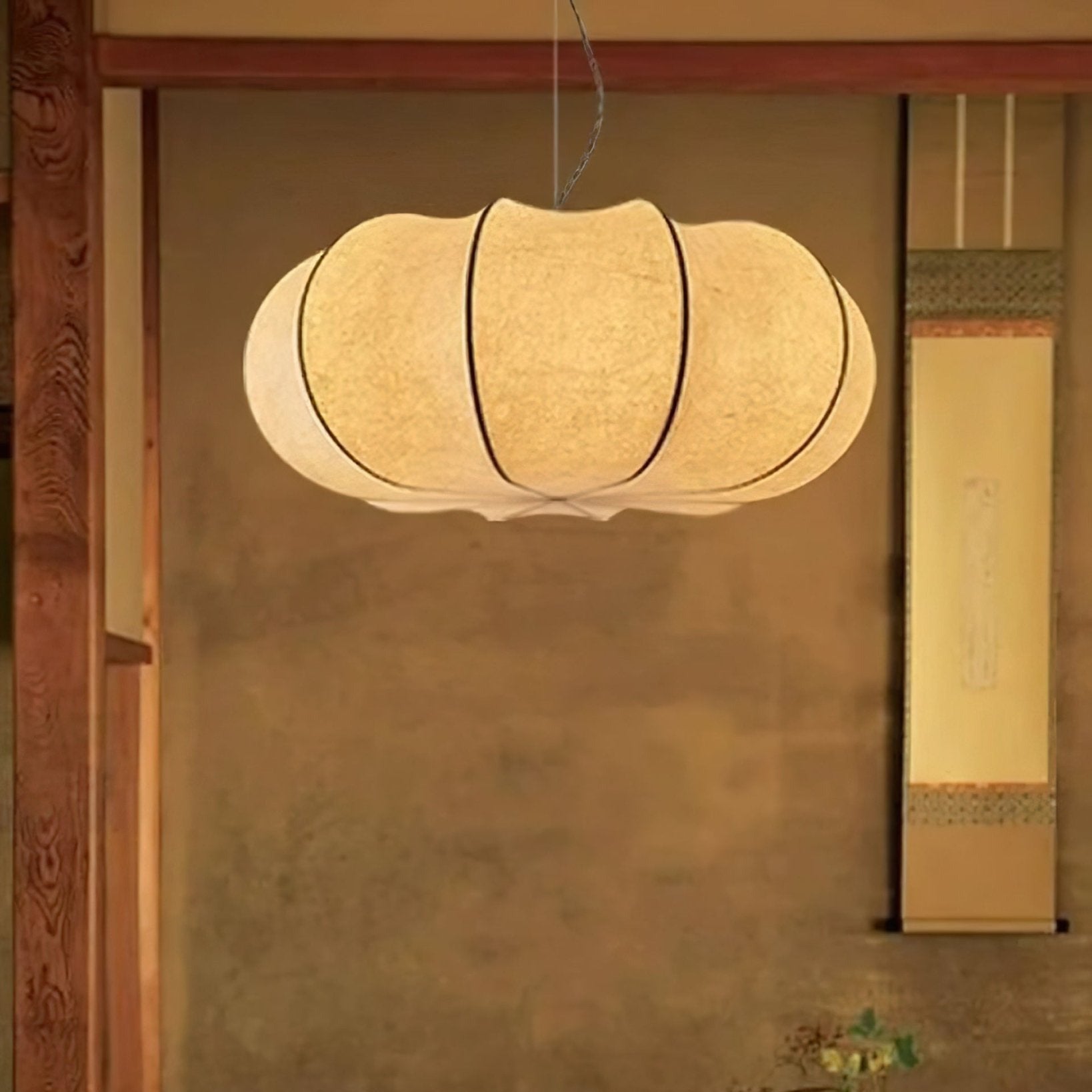 Kiyo Pumpkin Pendant Light Silk
