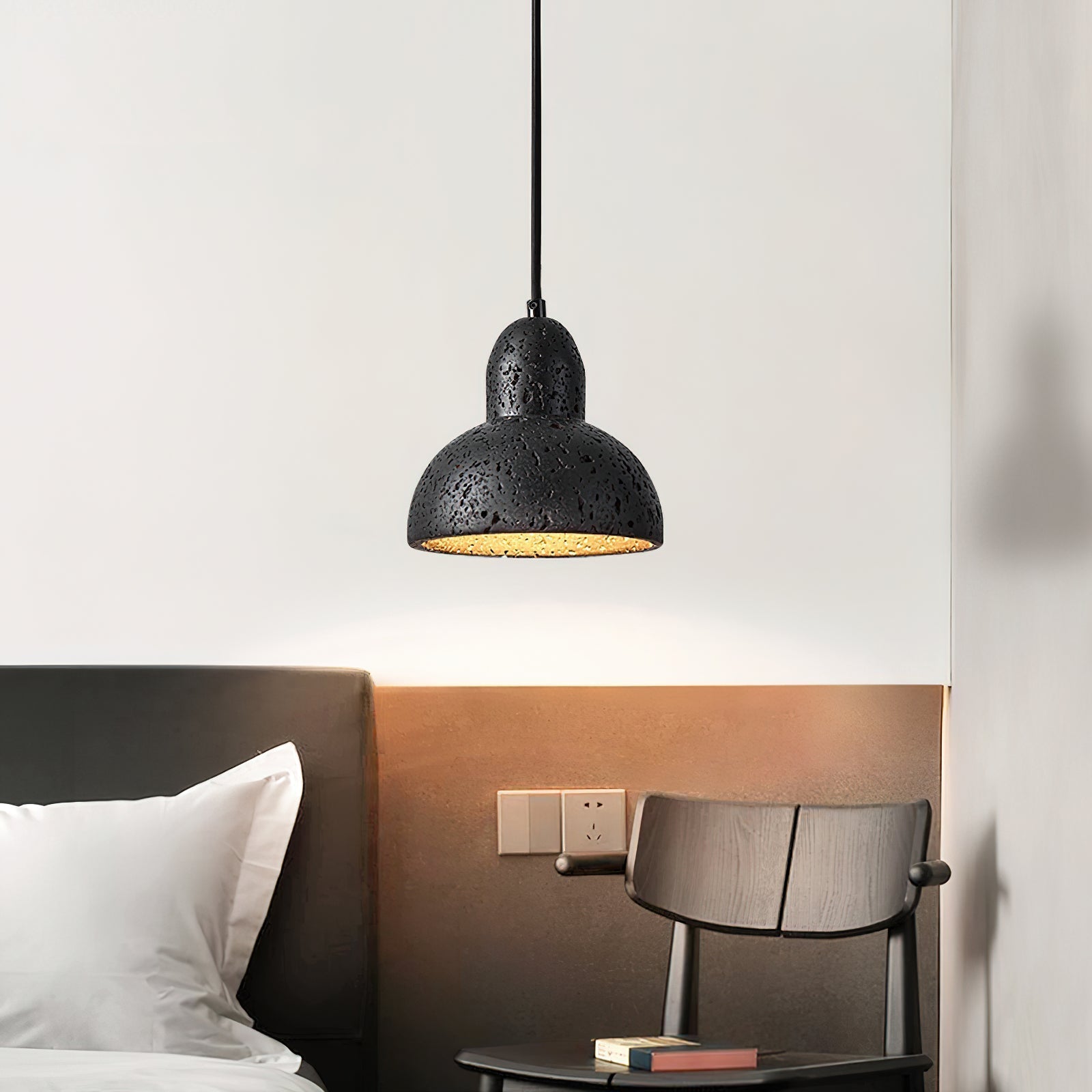 Ritta Travertine Dome Pendant Light