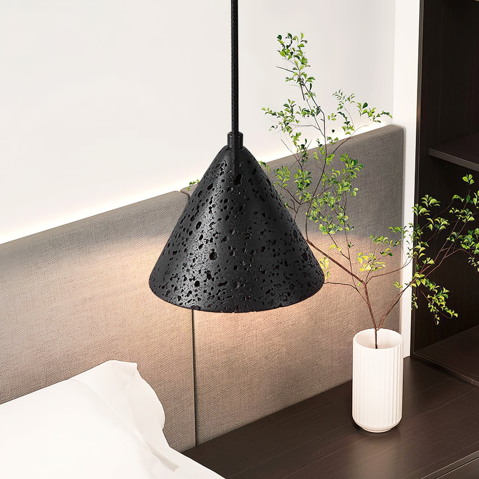 Ritta Travertine Dome Pendant Light