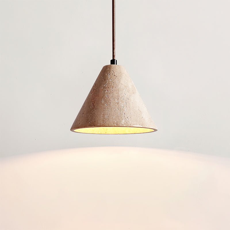 Ritta Travertine Dome Pendant Light
