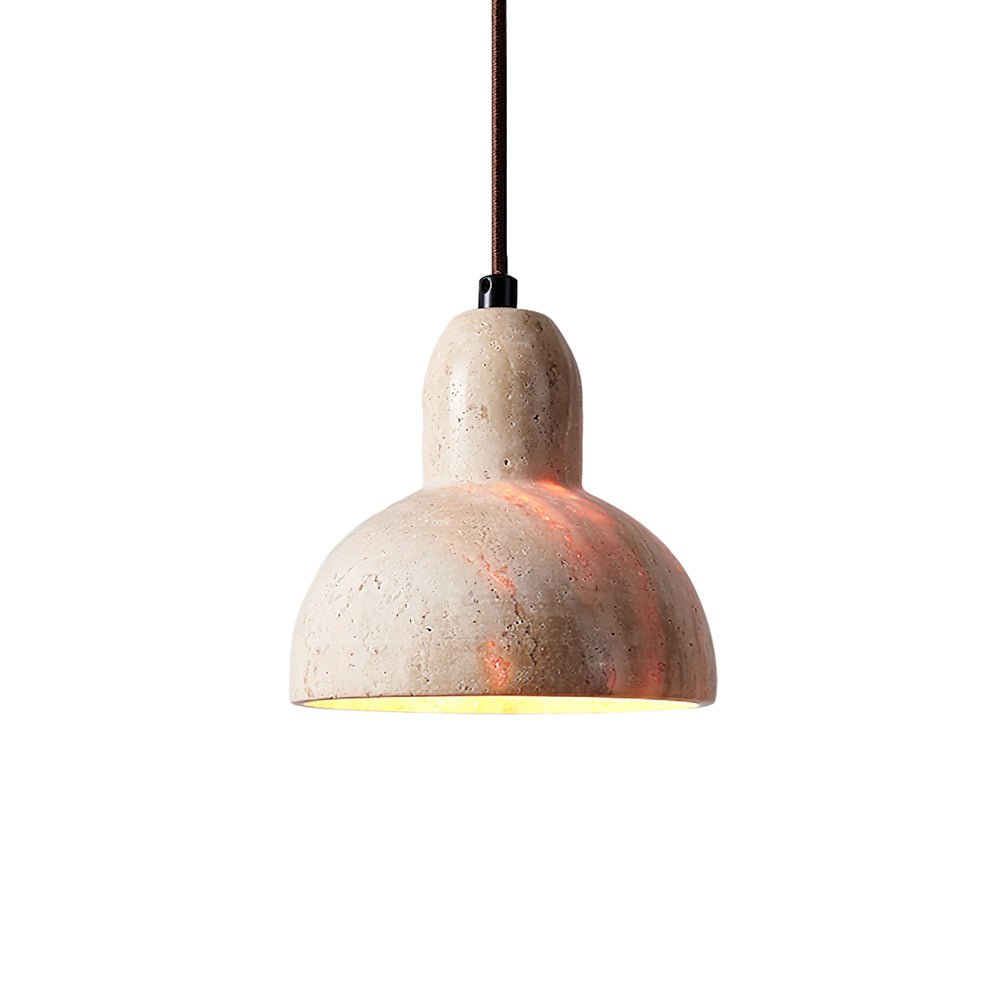 Ritta Travertine Dome Pendant Light