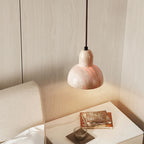 Ritta Travertine Dome Pendant Light