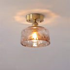 Ceiling Light Amber Swirl Glass