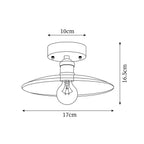 Ceiling Light Amber Swirl Glass
