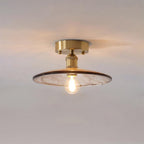 Ceiling Light Amber Swirl Glass