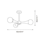 Ritta Flush Mount Ceiling Light Wood Travertine