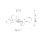 Ritta Flush Mount Ceiling Light Wood Travertine