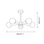 Ritta Flush Mount Ceiling Light Wood Travertine