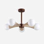 Ritta Flush Mount Ceiling Light Wood Travertine