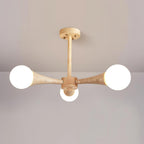 Ritta Flush Mount Ceiling Light Wood Travertine