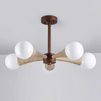 Ritta Flush Mount Ceiling Light Wood Travertine