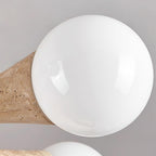 Ritta Flush Mount Ceiling Light Wood Travertine