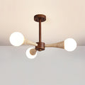 Ritta Flush Mount Ceiling Light Wood Travertine