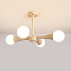 Ritta Flush Mount Ceiling Light Wood Travertine