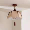 Givola Vintage Fabric Semi Flush Mount Ceiling Light