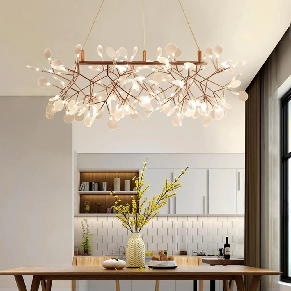Lior Unique Sputnik Art Deco Firefly Chandelier. Living Room/ Bedroom