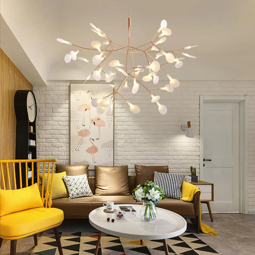 Lior Unique Sputnik Art Deco Firefly Chandelier. Living Room/ Bedroom