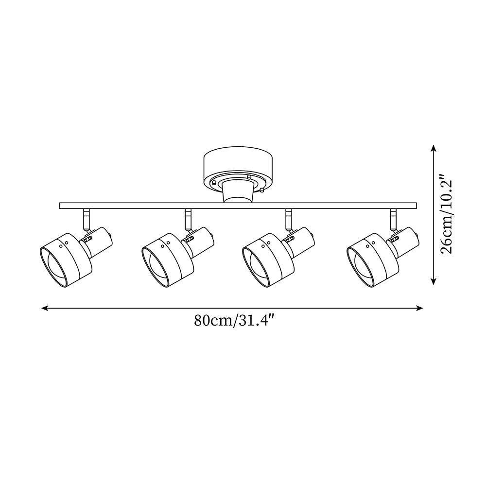 Daven Adjustable 4-Light Track Spotlight