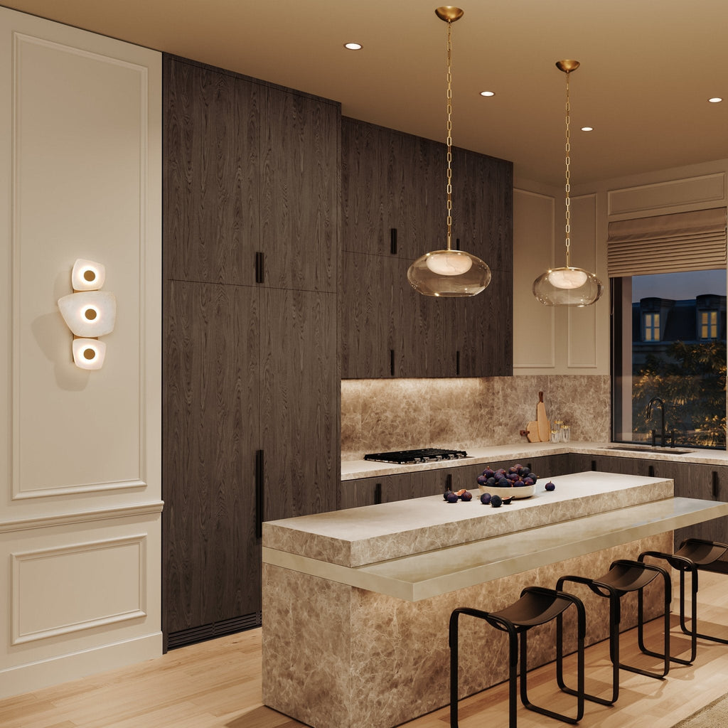Vavenarae Asymmetric Alabaster Wall Light