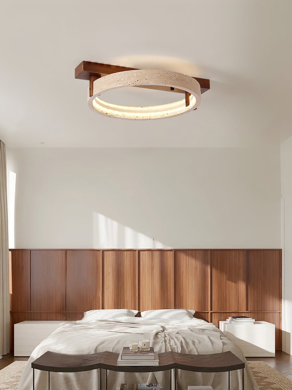 Ivlaeyra Ringed Travertine Wall Light
