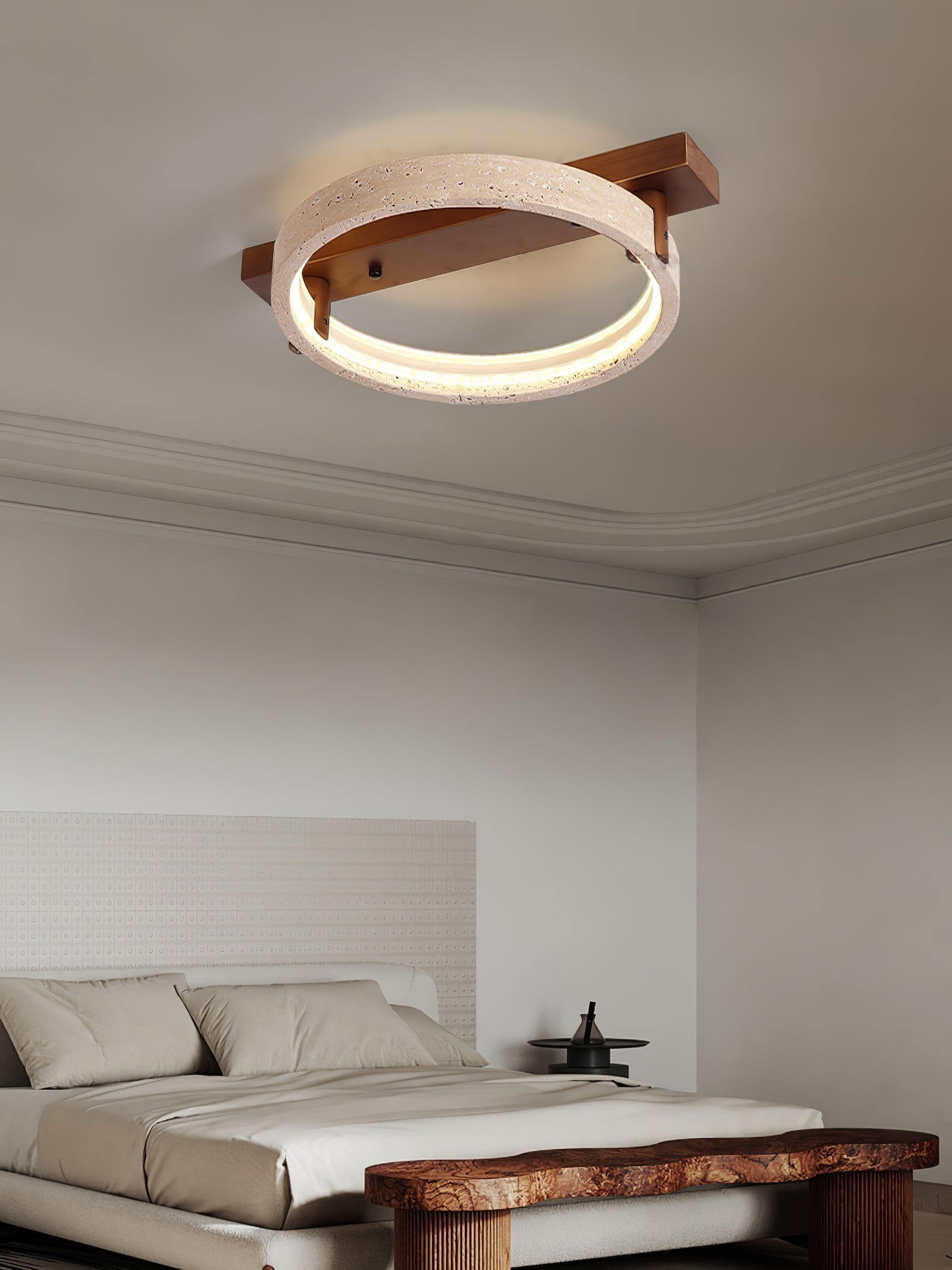 Ivlaeyra Ringed Travertine Wall Light