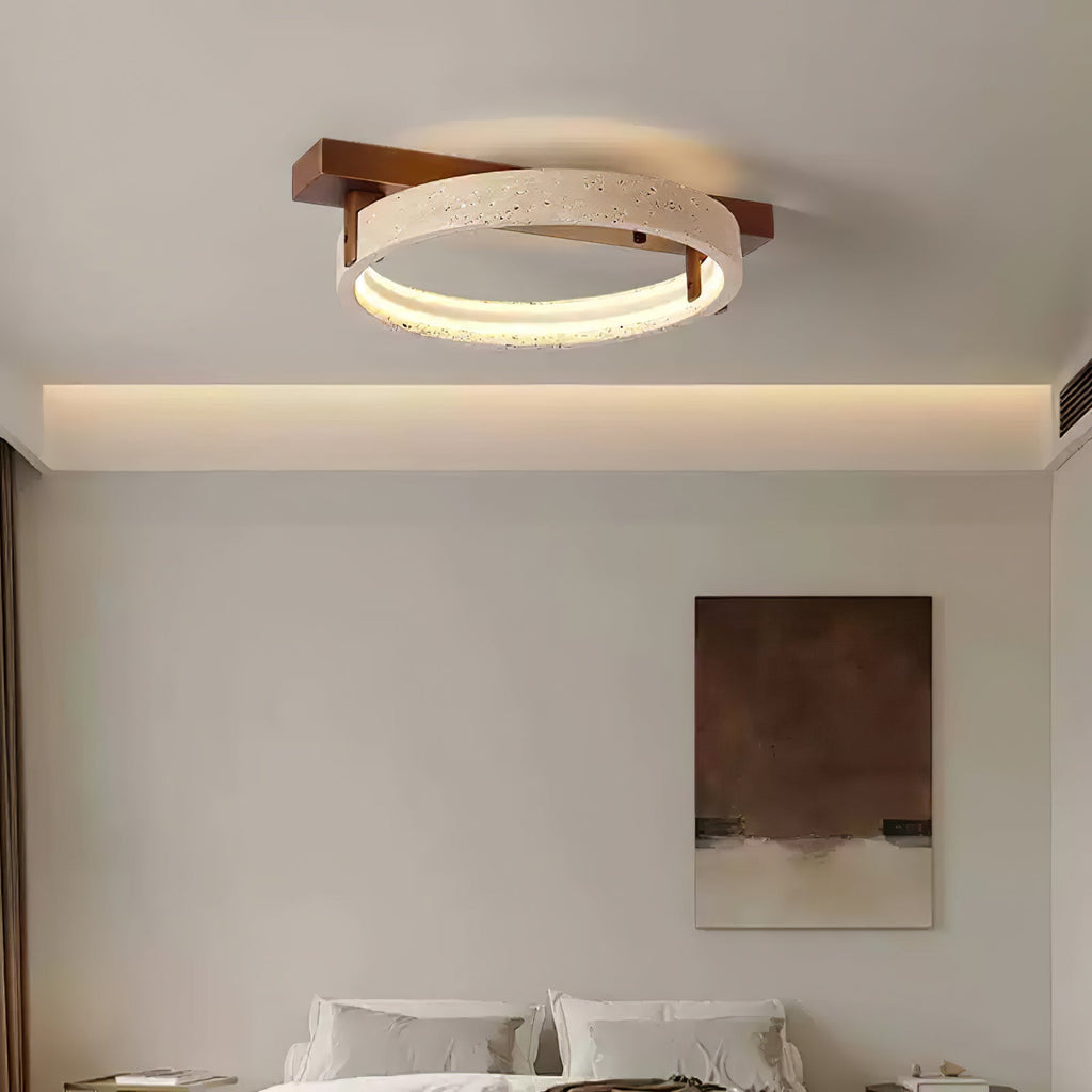 Ivlaeyra Ringed Travertine Wall Light