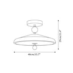 Belano Wooden Frame Round Ceiling Light