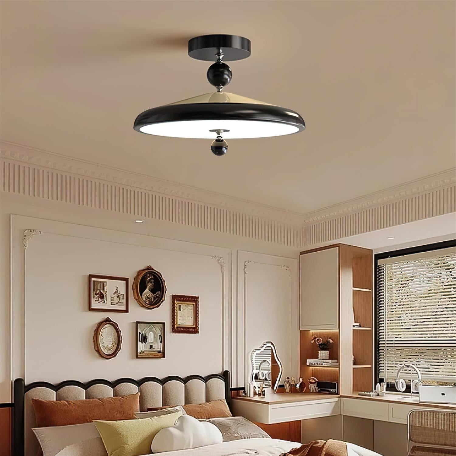 Belano Wooden Frame Round Ceiling Light
