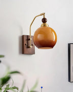 Jovene Amber Glass Wall Lamp