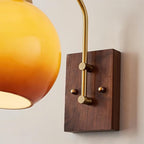 Jovene Amber Glass Wall Lamp