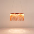 Arisha Tassel Chain Art Deco Pendant Light Silver/Gold Living Room/Hall