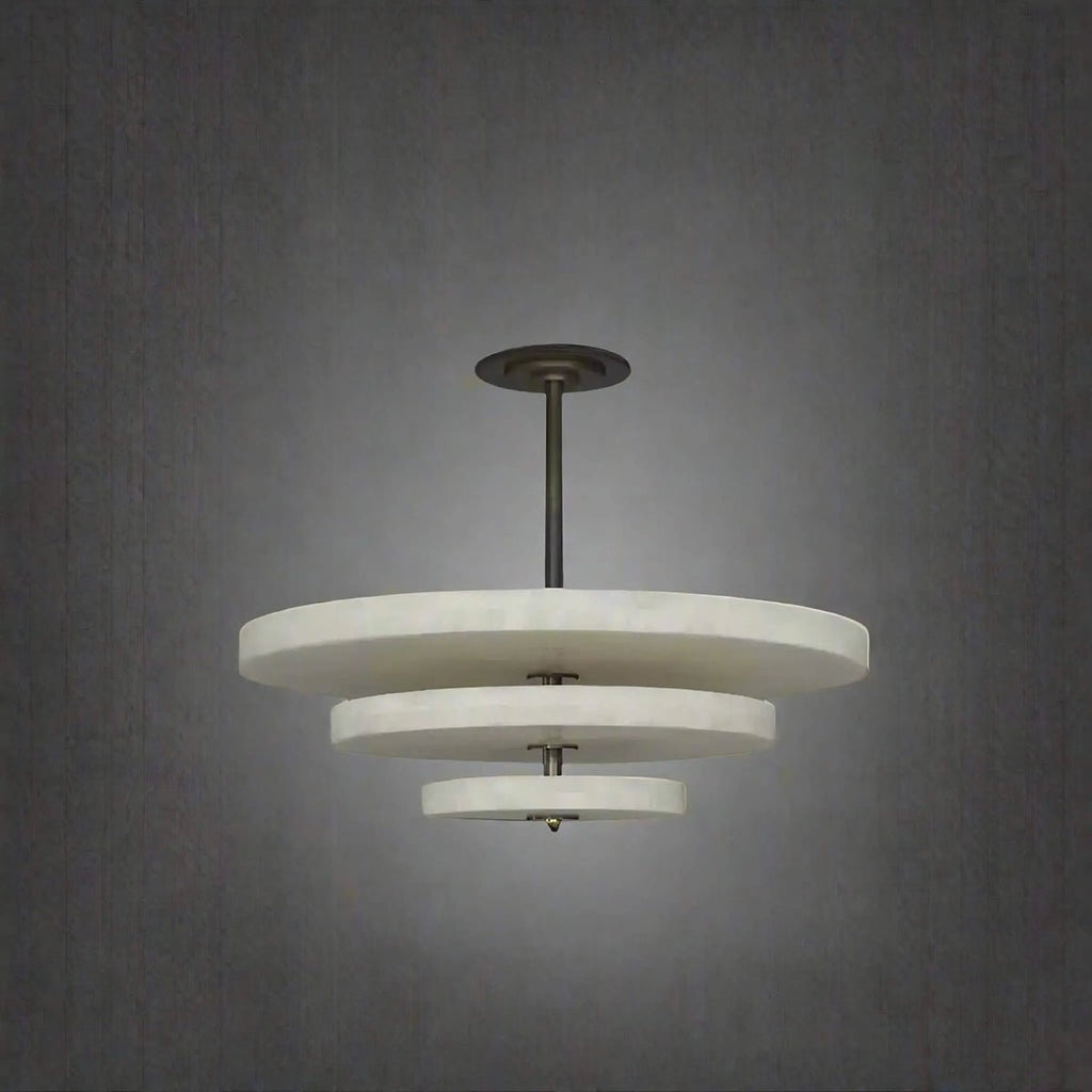 Liora Minimalist Alabaster Pendant Light Chandelier