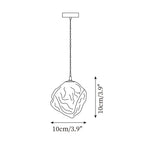 Pendant Light Walnut Wood Glass Cube