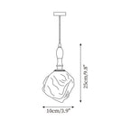 Pendant Light Walnut Wood Glass Cube