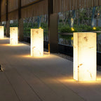 Ray Imitation Marble Cube Outdoor Light