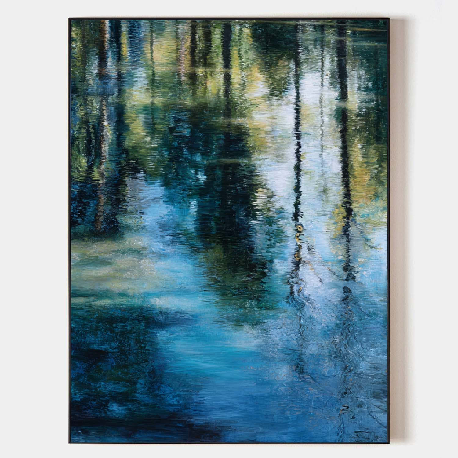 Impressionist Forest Reflection Oil Painting
