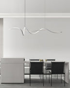 Aveline Modern Black LED Wave Pendant Light
