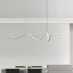 Aveline Modern Black LED Wave Pendant Light