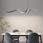 Aveline Modern Black LED Wave Pendant Light