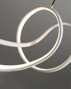 Aveline Modern Black LED Wave Pendant Light