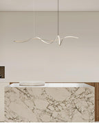 Aveline Modern Black LED Wave Pendant Light