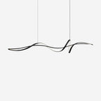 Aveline Modern Black LED Wave Pendant Light
