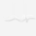 Aveline Modern Black LED Wave Pendant Light
