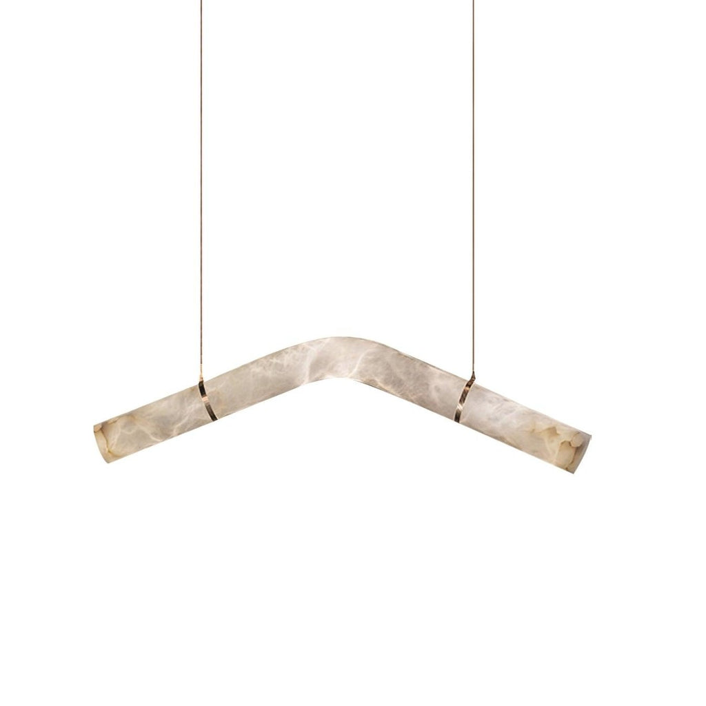 Utalyra Curved Alabaster Pendant Light