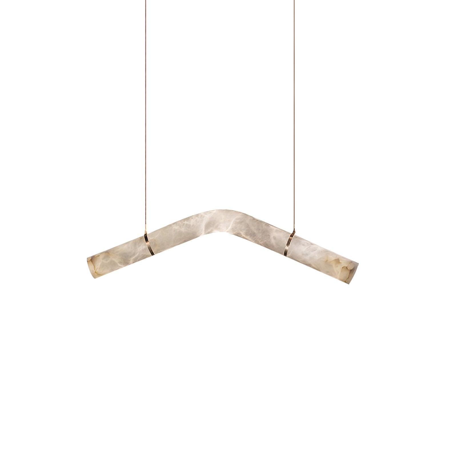 Utalyra Curved Alabaster Pendant Light