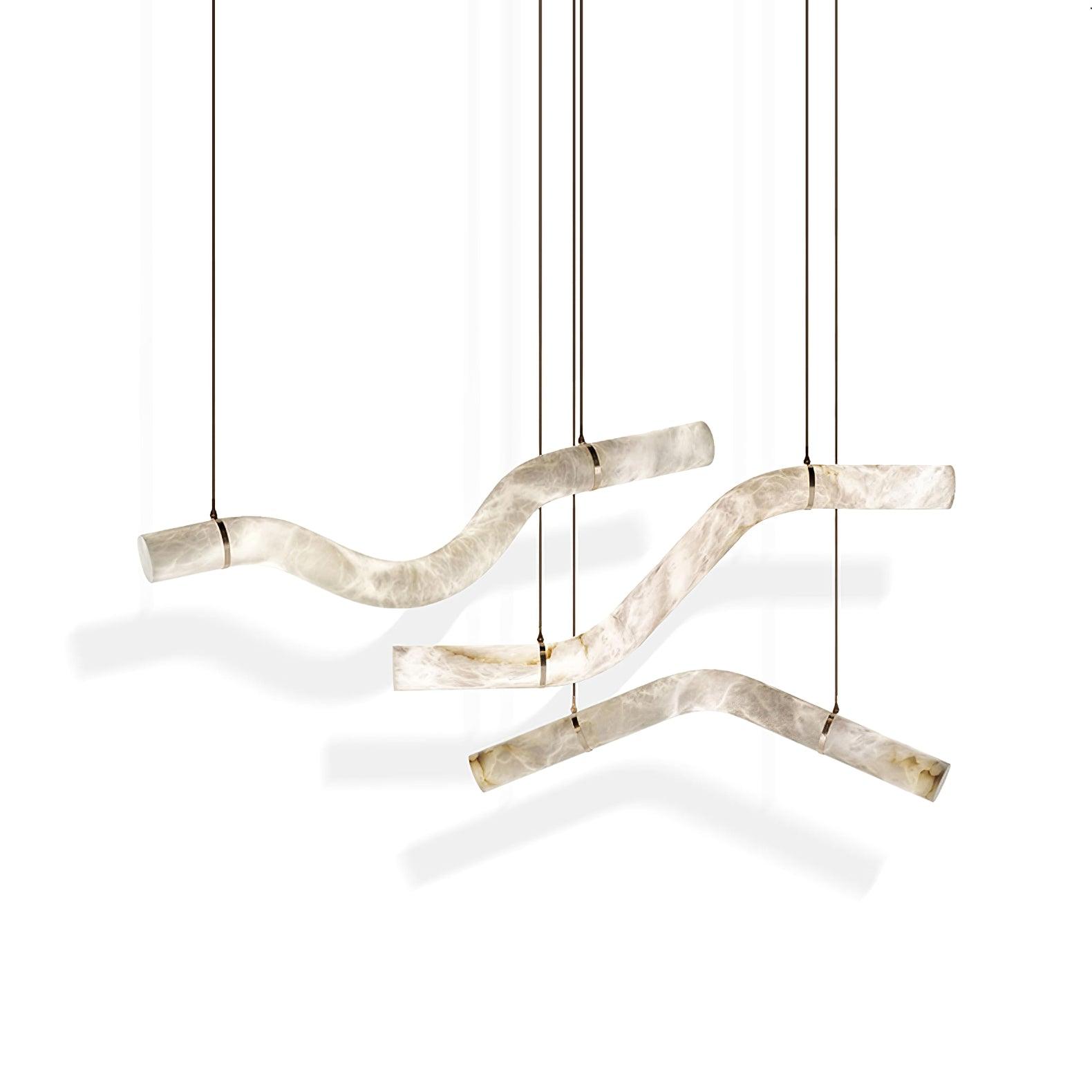 Utalyra Curved Alabaster Pendant Light