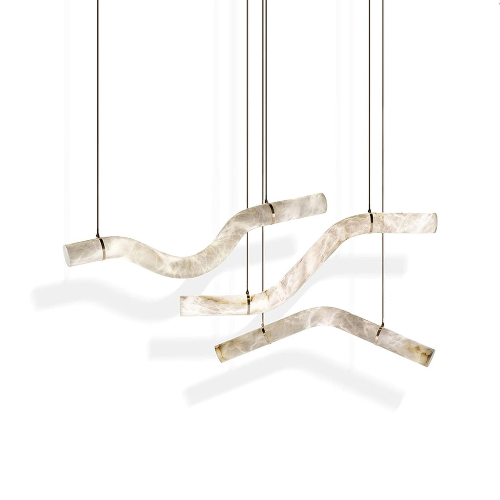 Utalyra Curved Alabaster Pendant Light